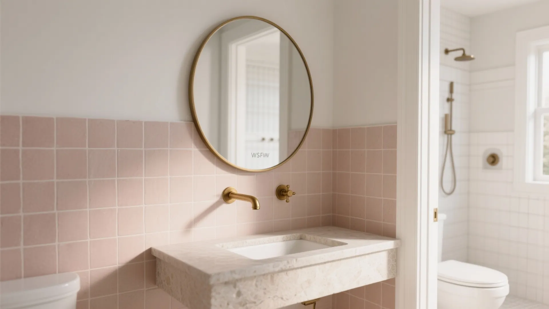 Dusty Blush With Natural Stone