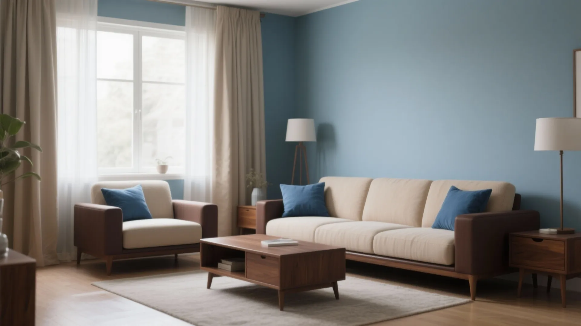 4. Dusty Blue and Beige Mix