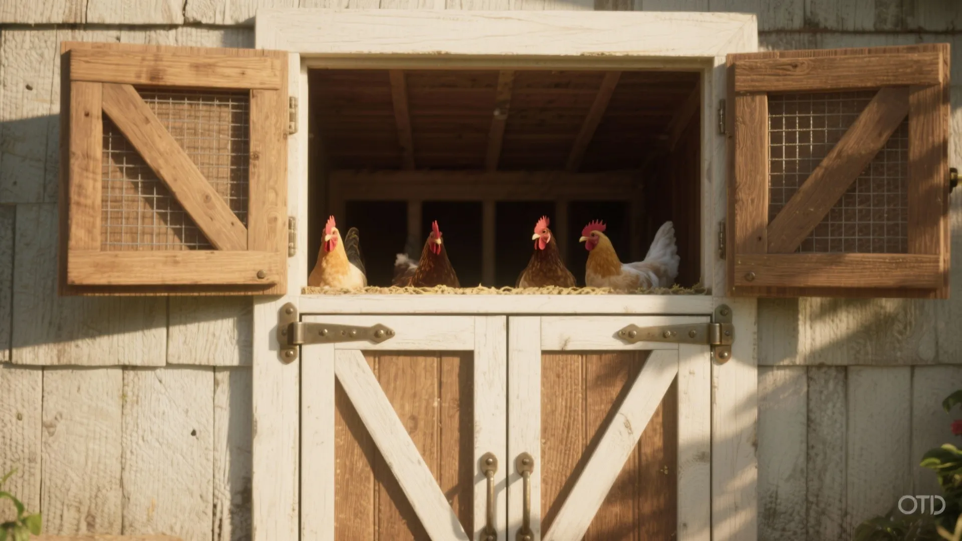 2. Hinged Dutch Door (Top and Bottom)