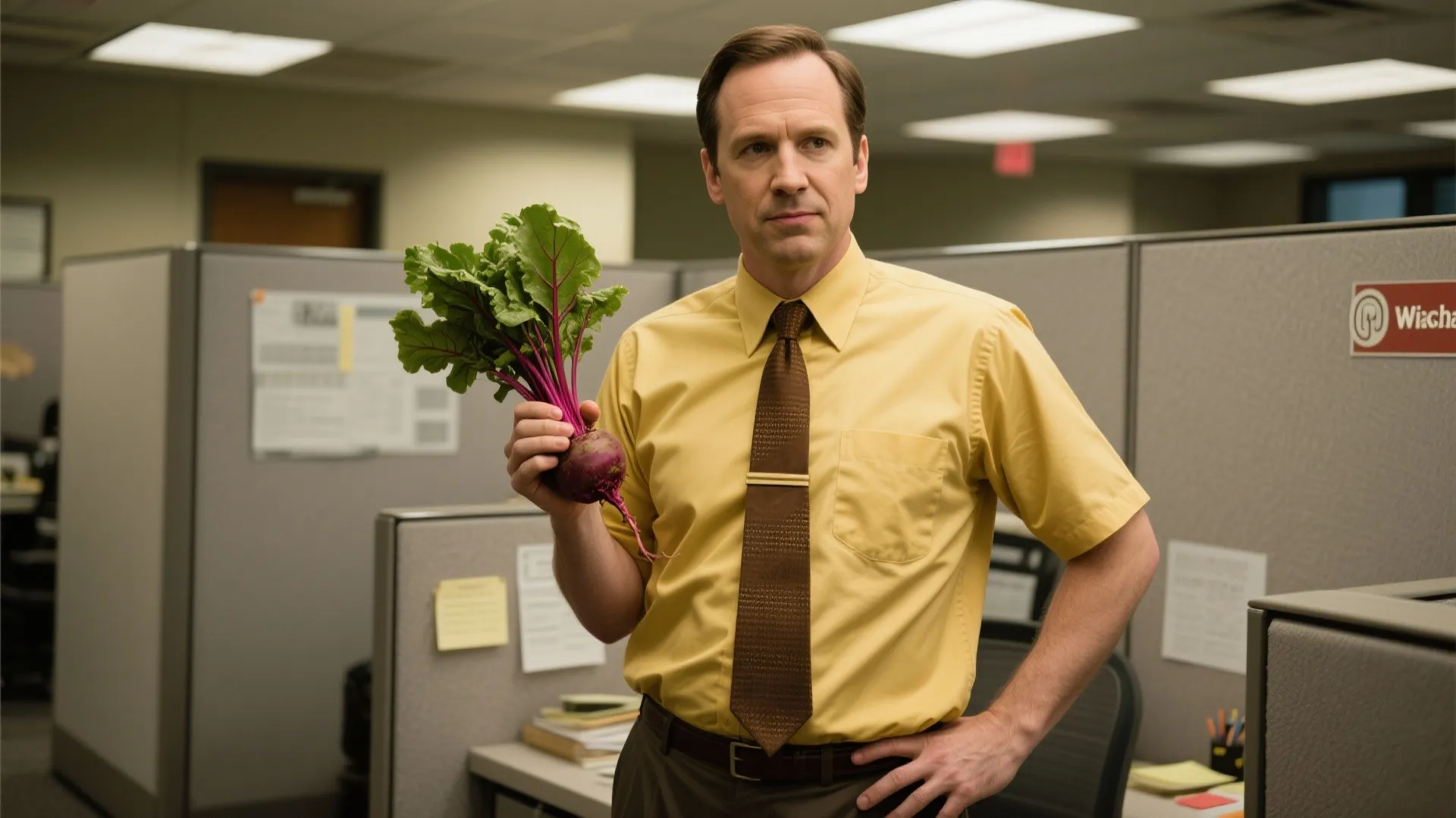 2. Dwight Schrute in Classic Mustard Shirt