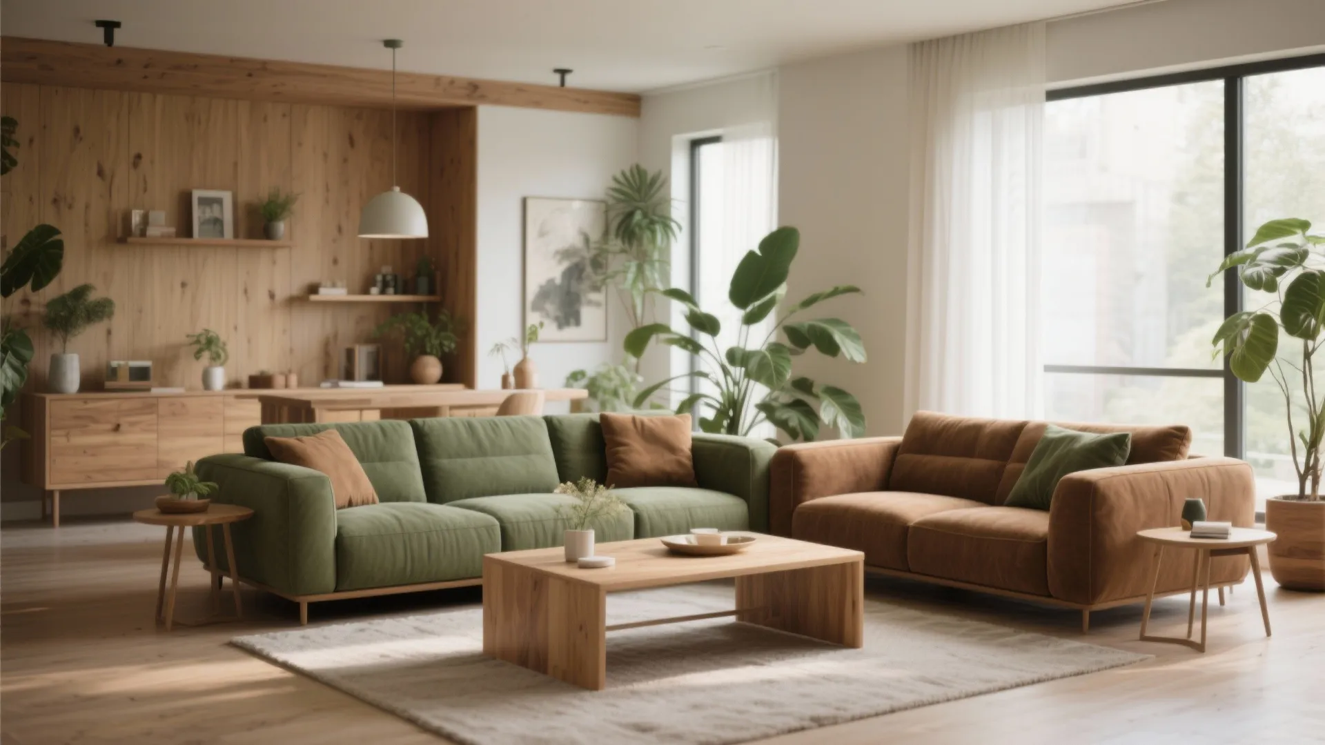 7. Earth-Toned Upholstery