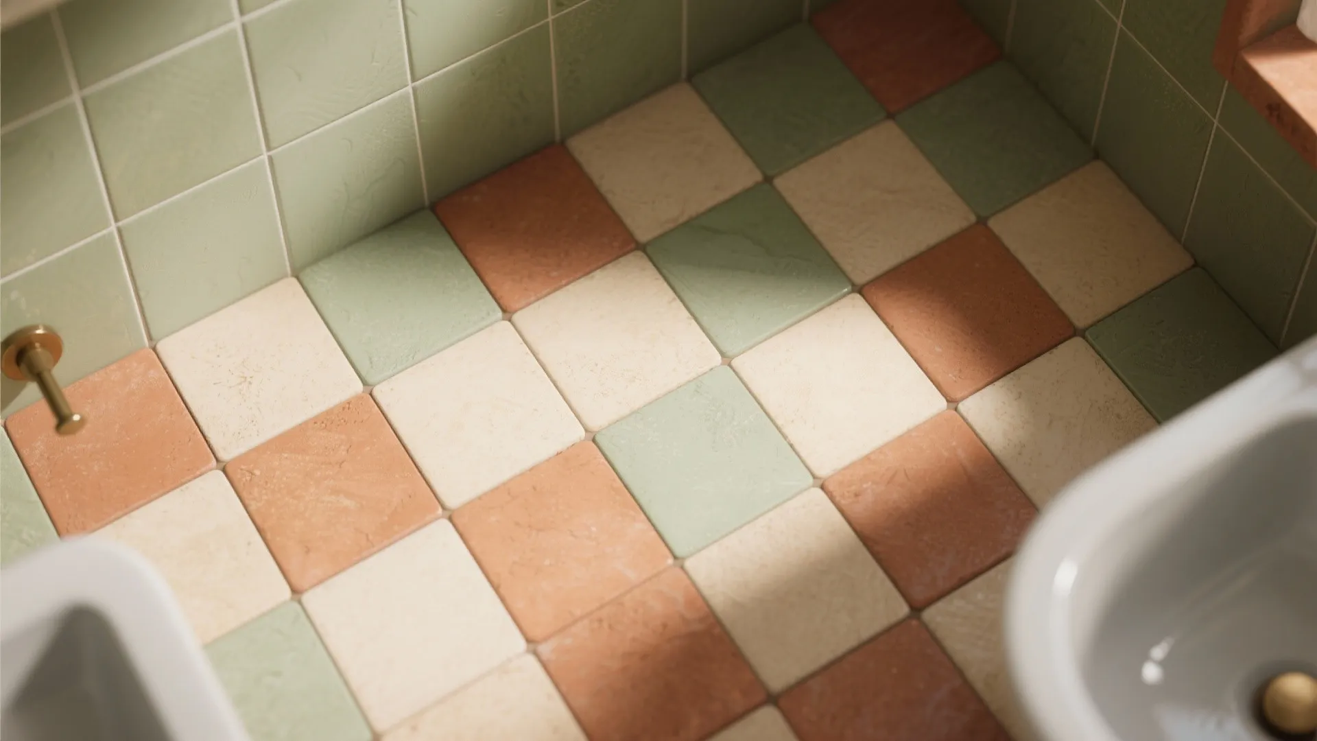 6. Earth-Toned Tile Patterns