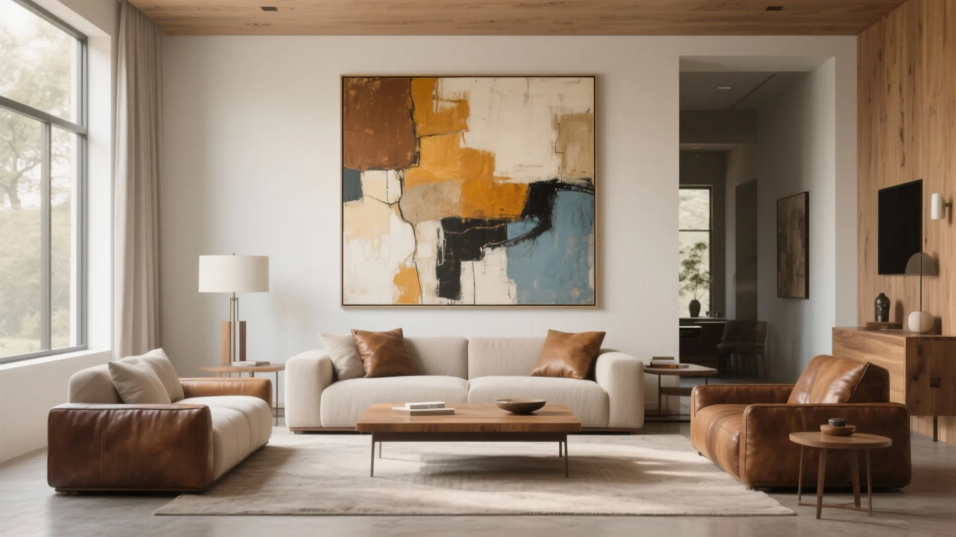 8. Earth-Toned Artwork