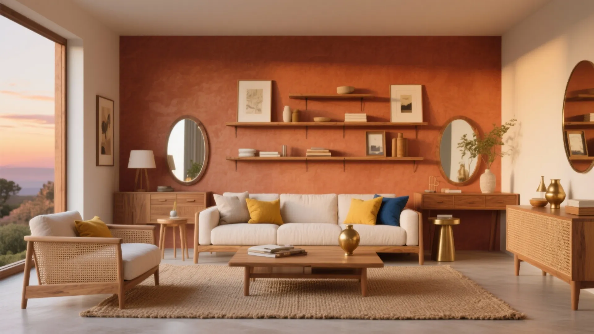 Earthy Accents with Wood and Metal