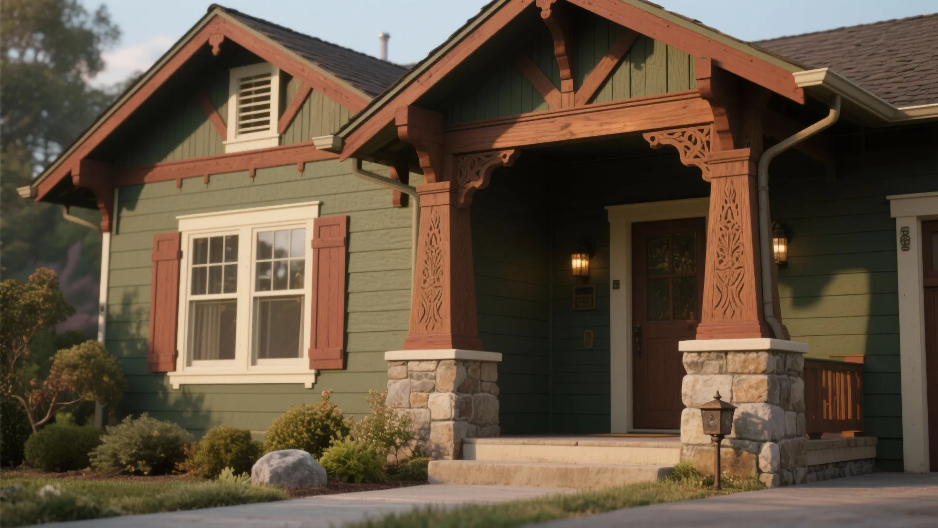 1. Classic Earthy Craftsman