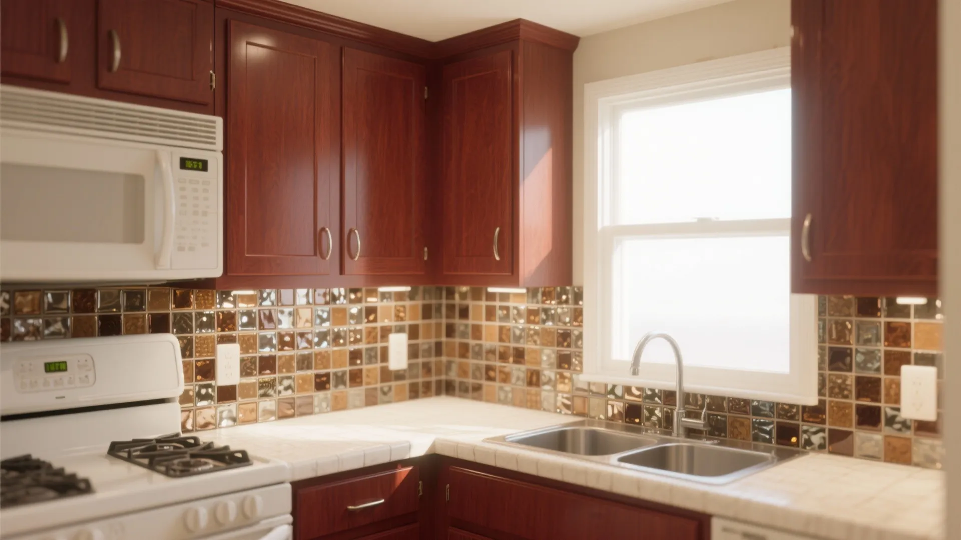 4. Glass Mosaic in Earthy Tones