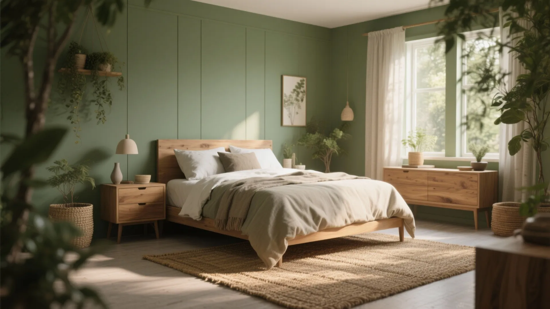 Tip 5: Earthy Greens and Natural Woods