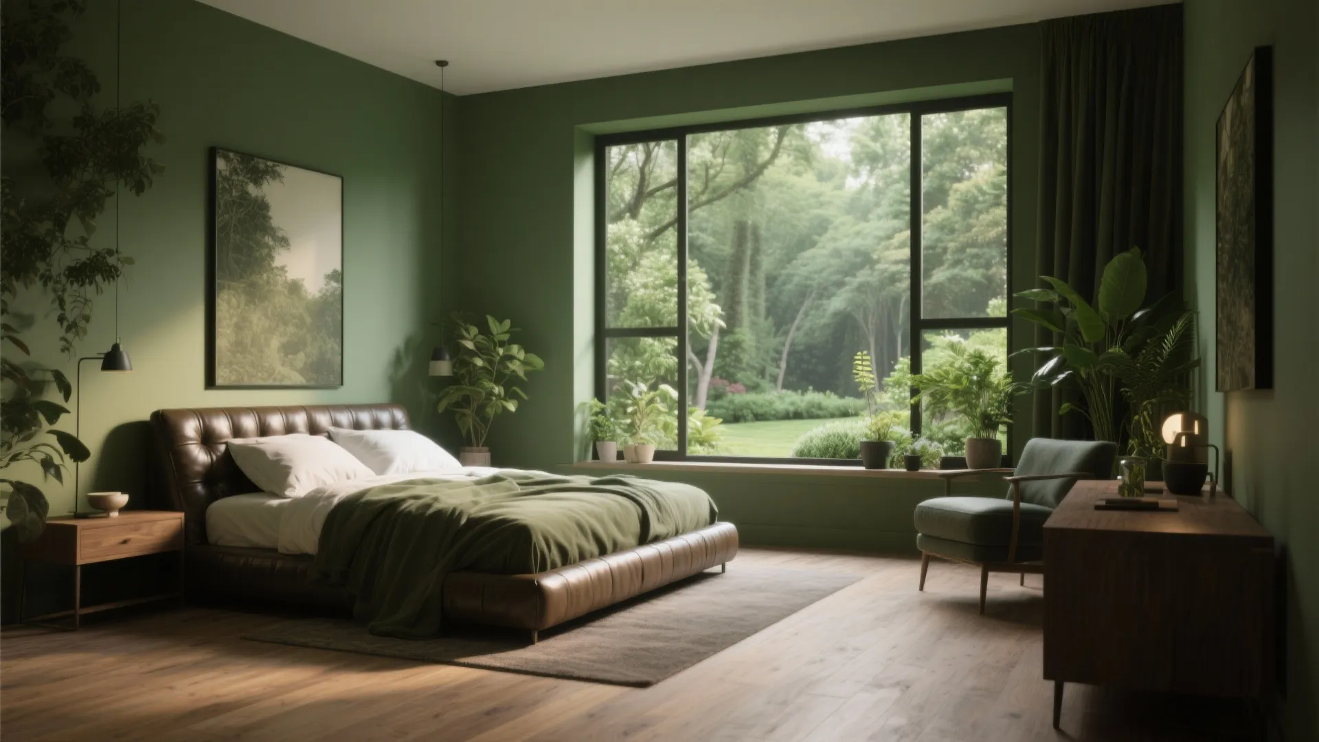 3. Warm Earthy Green to Soften the Edge