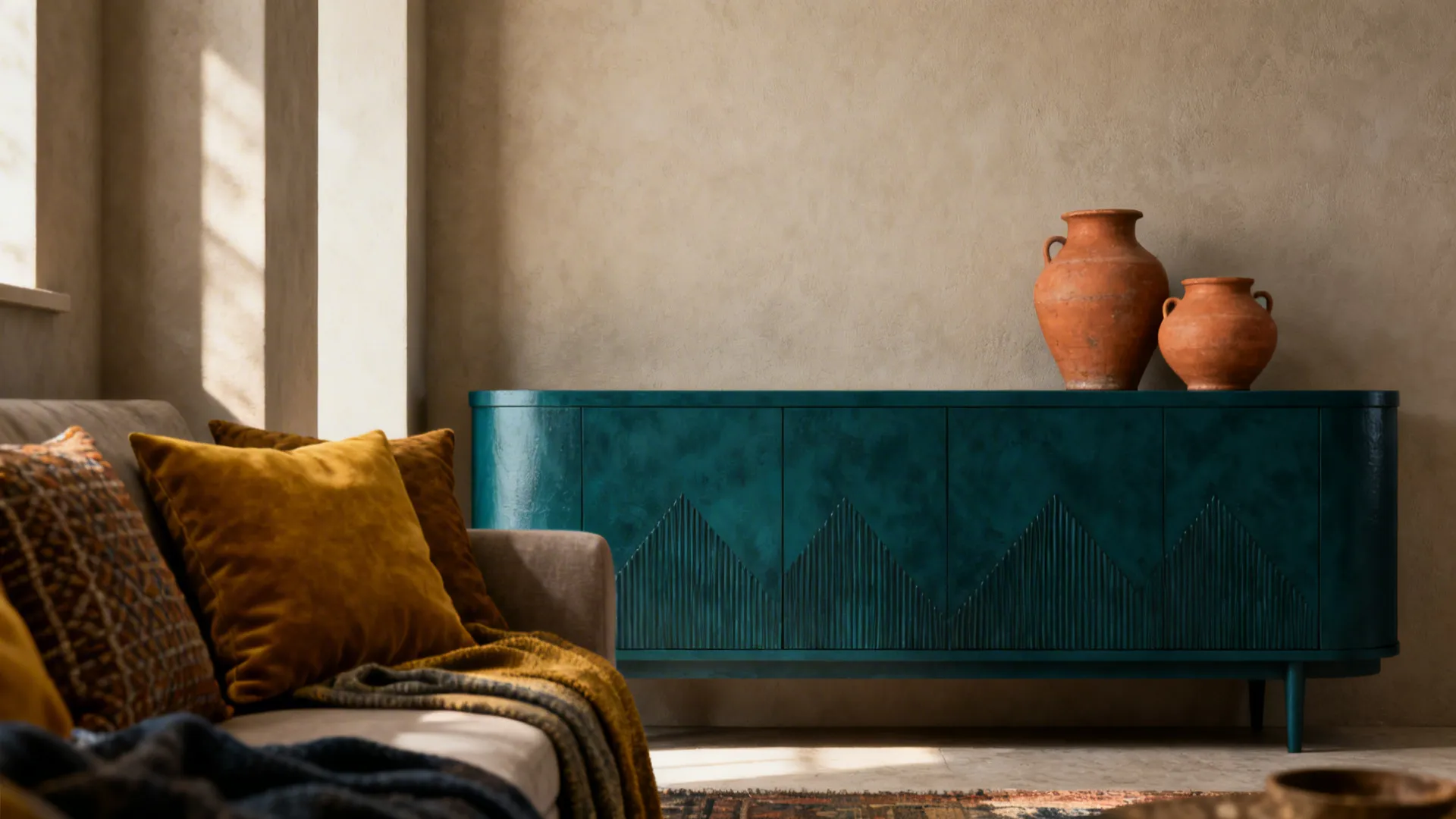 5. Earthy Jewel Tones for a Cozy, Layered Feel