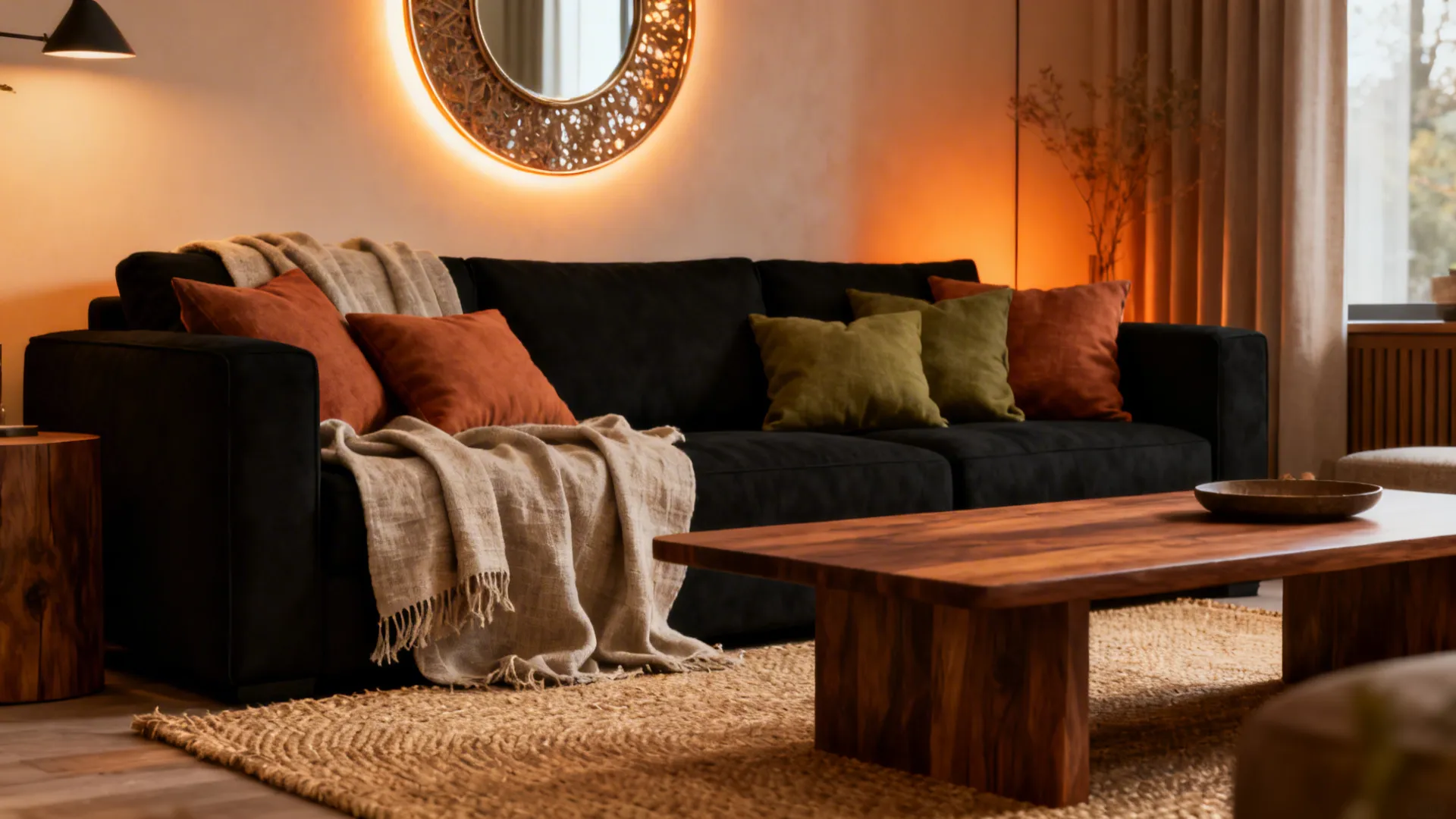 2. Earthy Layering with Natural Textures