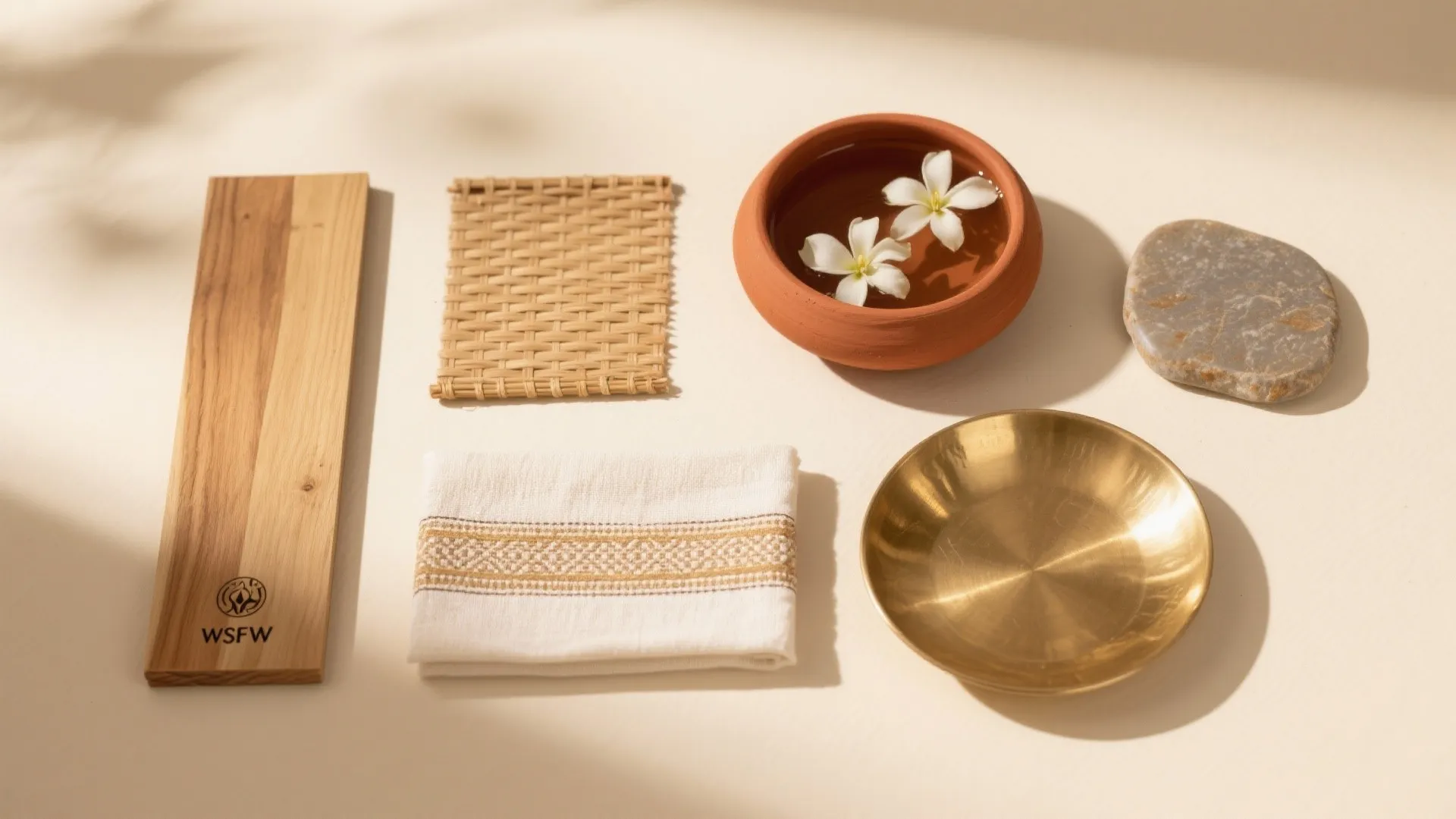 Earthy Materials: Wood, Cane, Terracotta, and Cotton