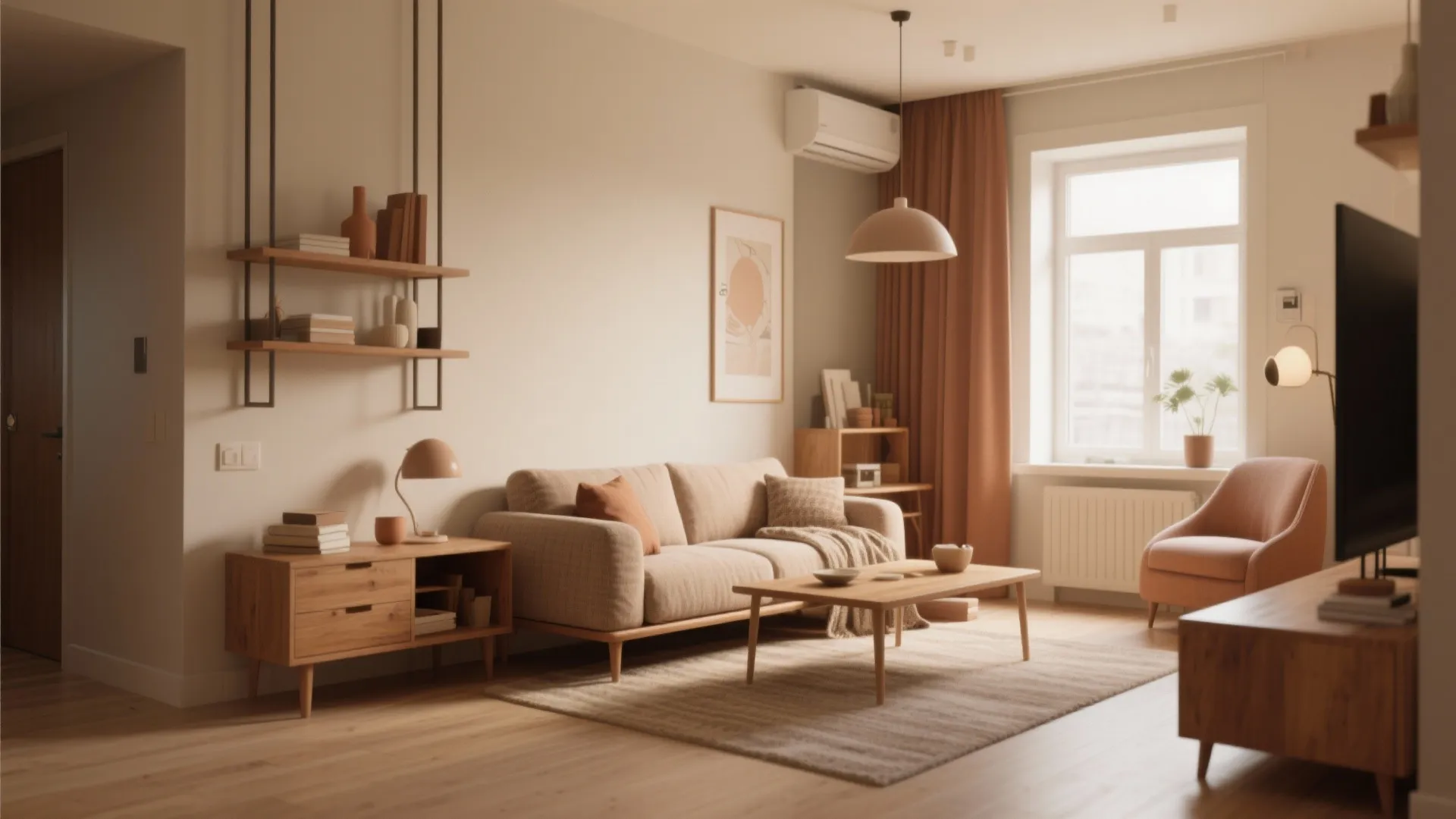 Warm Earthy Neutrals for Calm Ambience