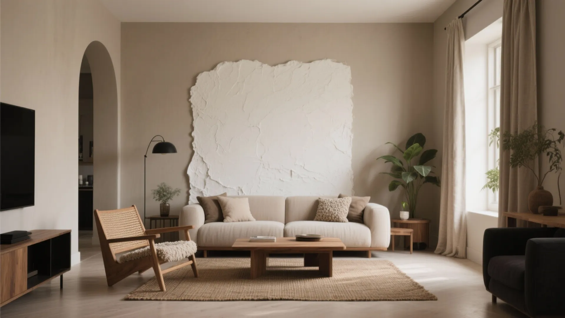 Earthy Neutrals with Textured Whites