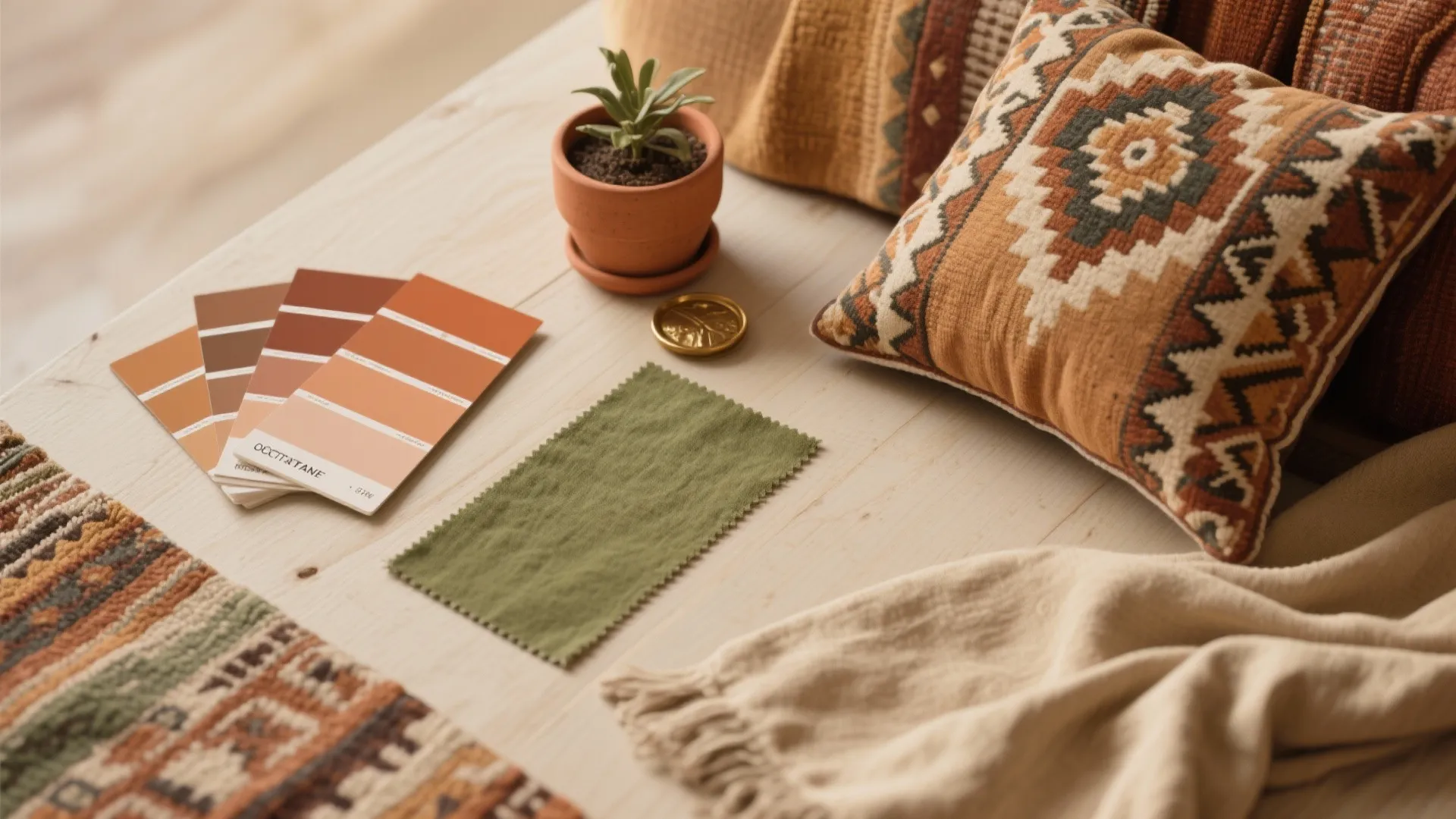 2. Earthy Palette with Pops of Color