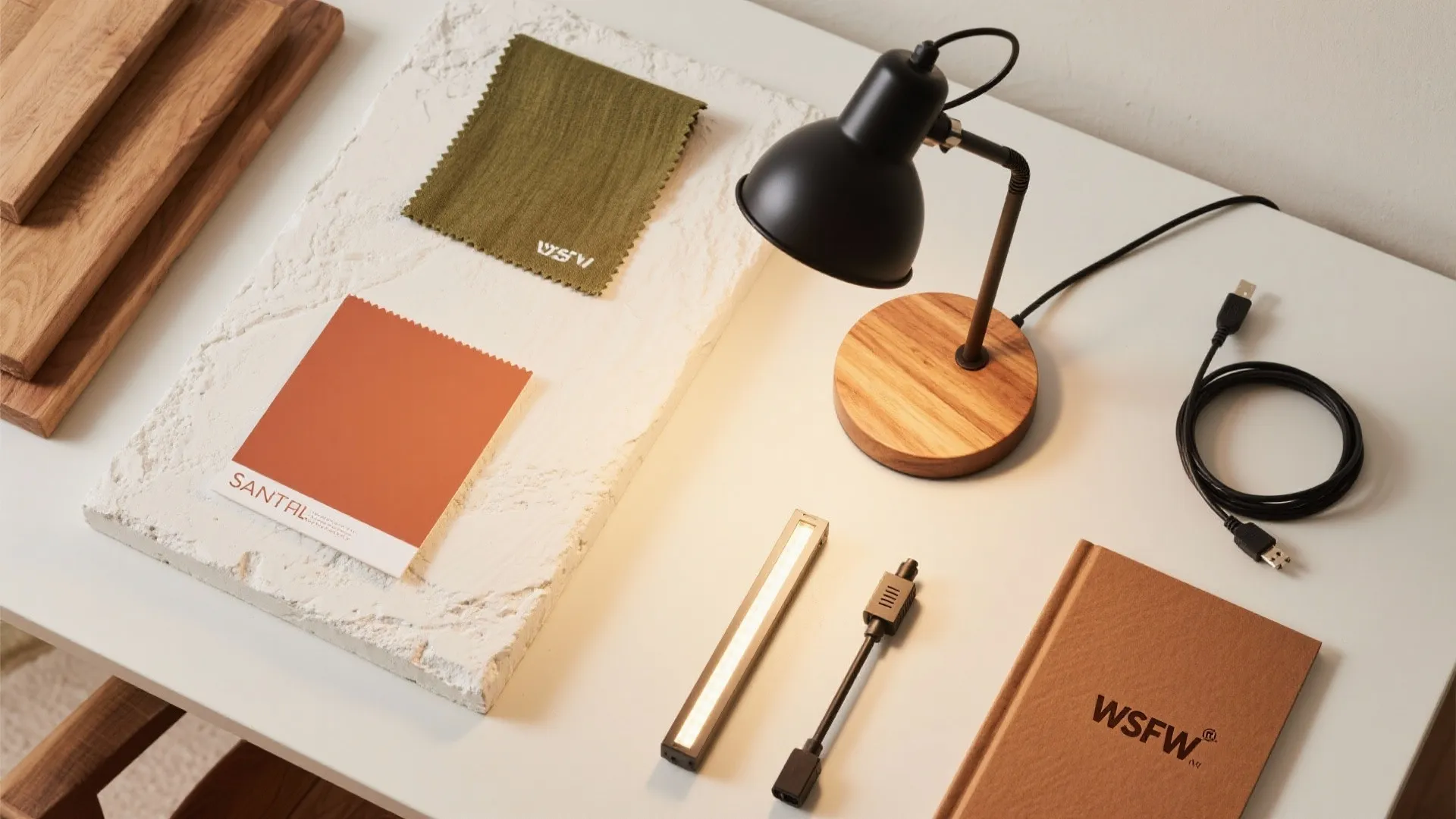 Earthy Palette, Tech-Ready Lighting