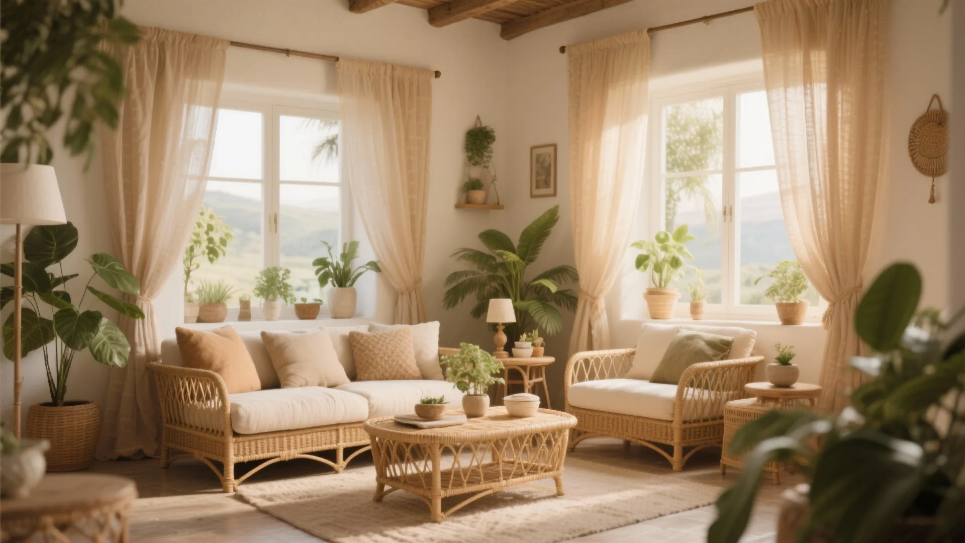 4. Sheers in Neutral Earthy Tones