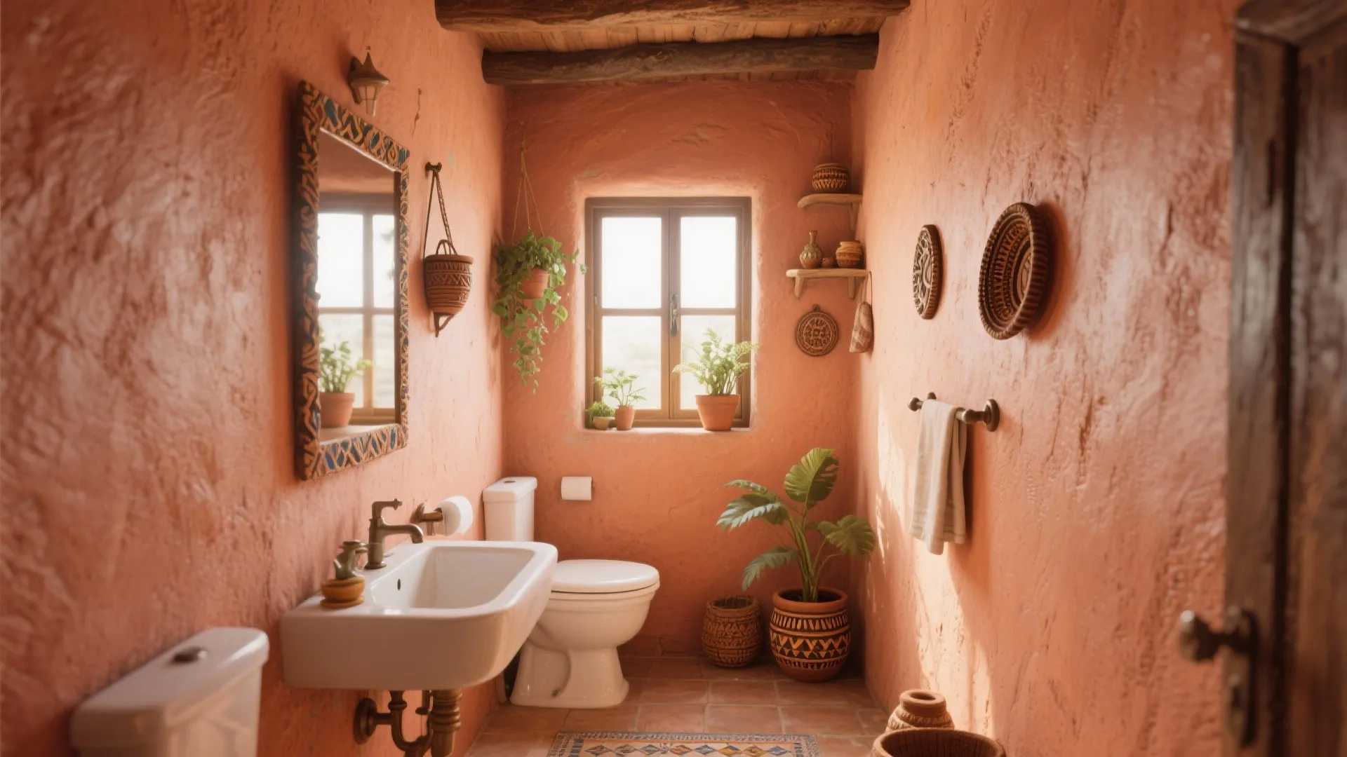 2. Earthy Stucco Walls