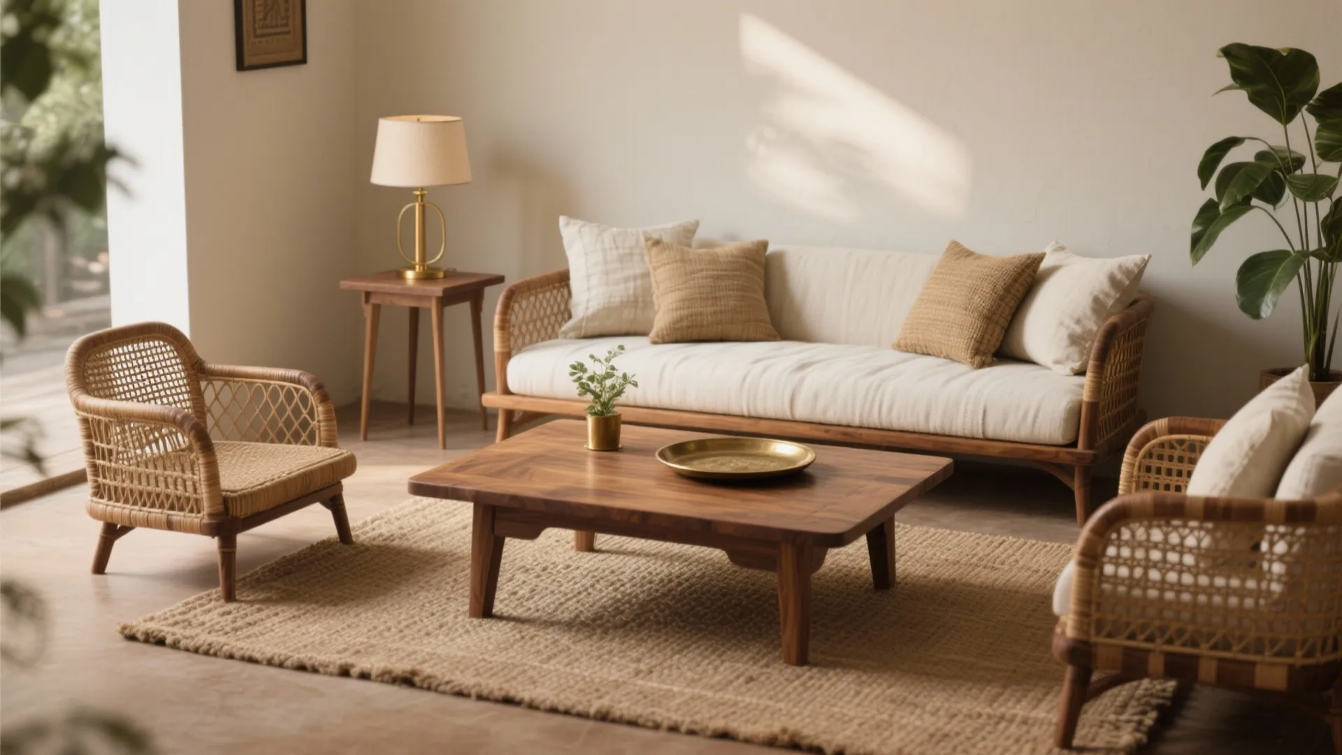 Natural textures and earthy palette