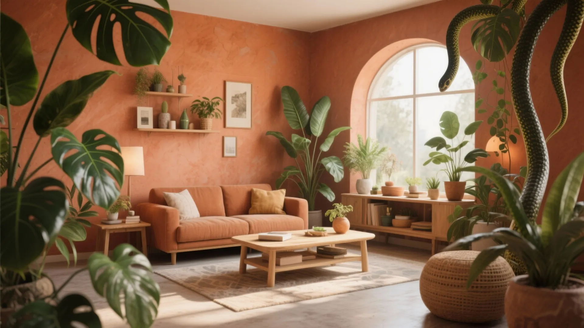 Earthy Tones With Greenery