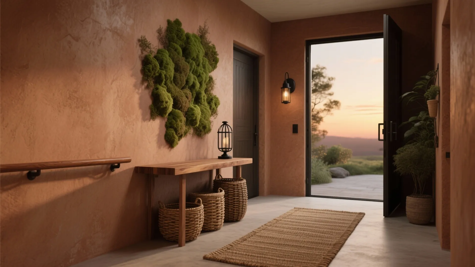 Earthy Tones with Warm Wood