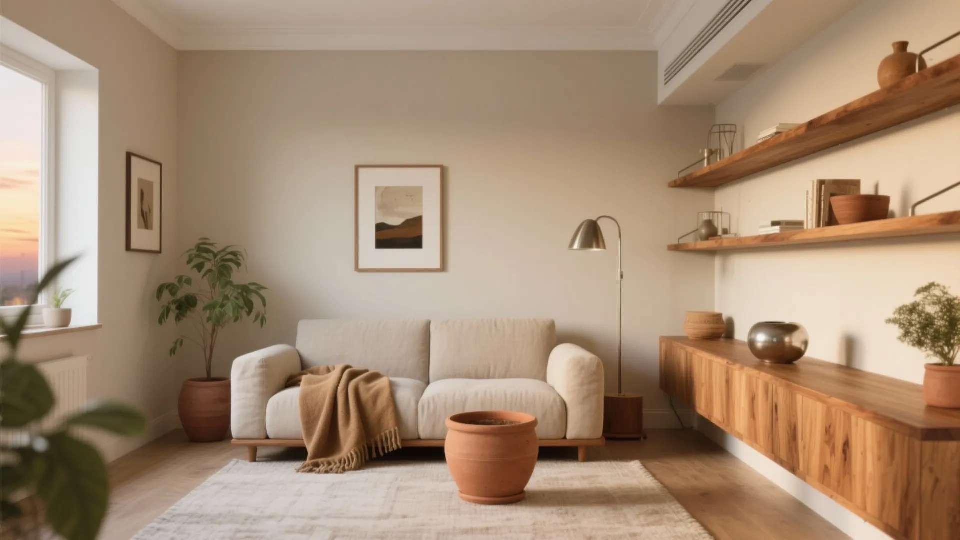 Warm Wood and Earthy Tones for Comfort