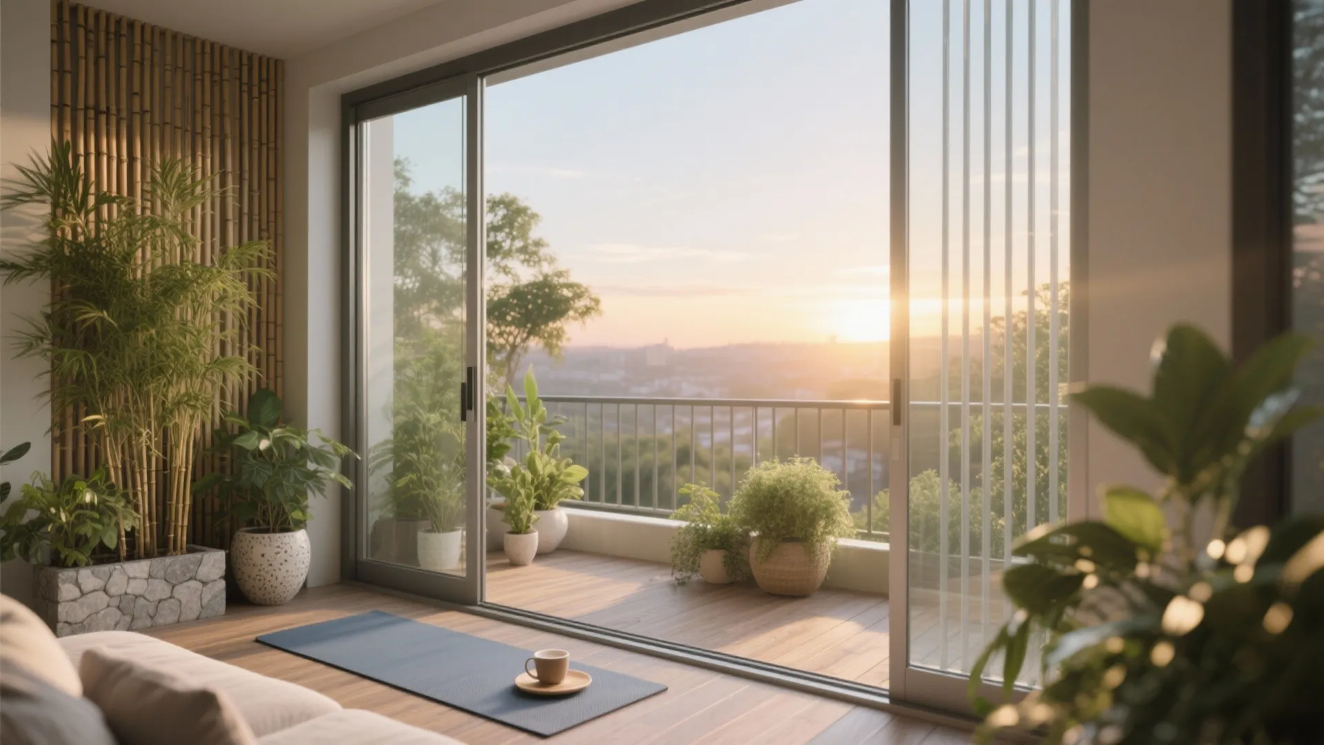 East balcony and shading strategy