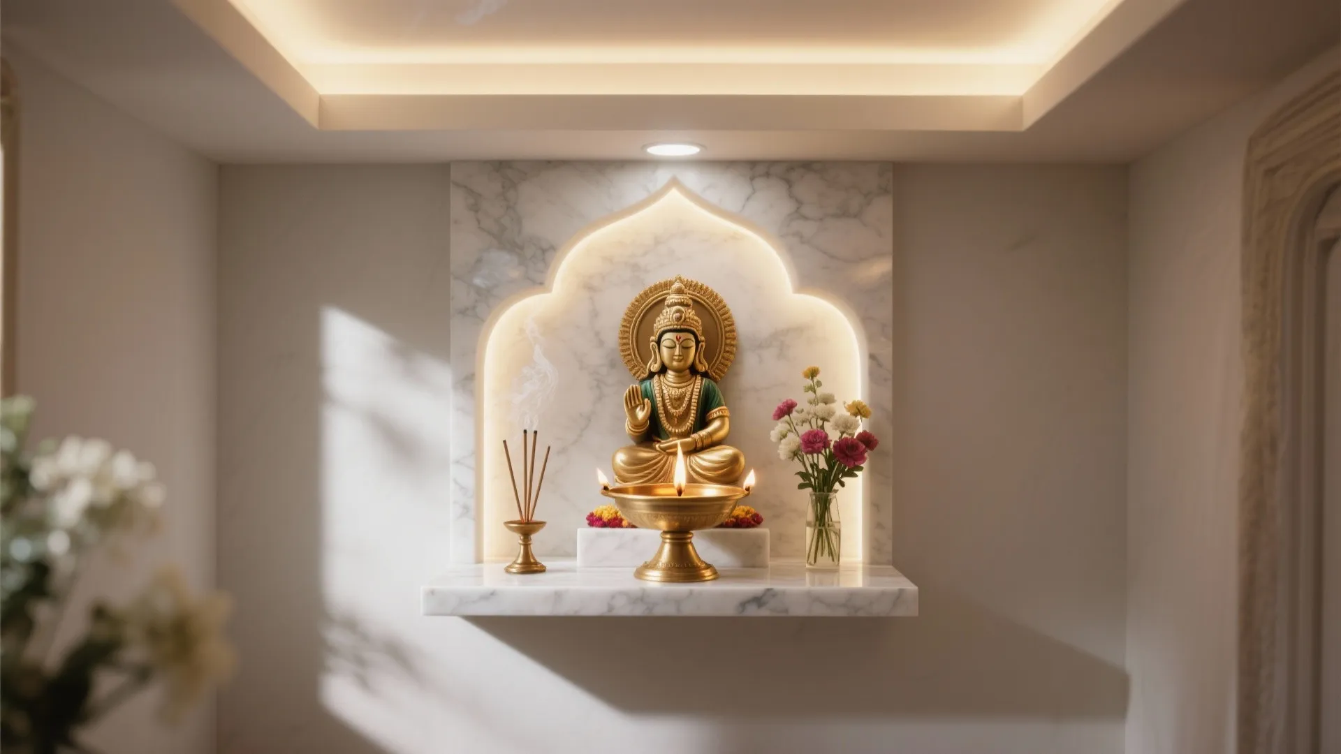 East-Facing Lamp & Layered Ambient Glow