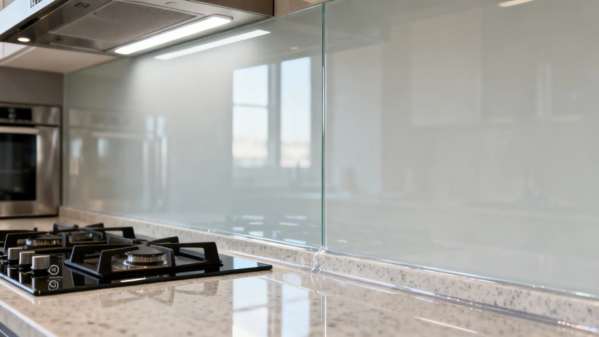 2) Ventilated cooking zones and cleanable backsplashes