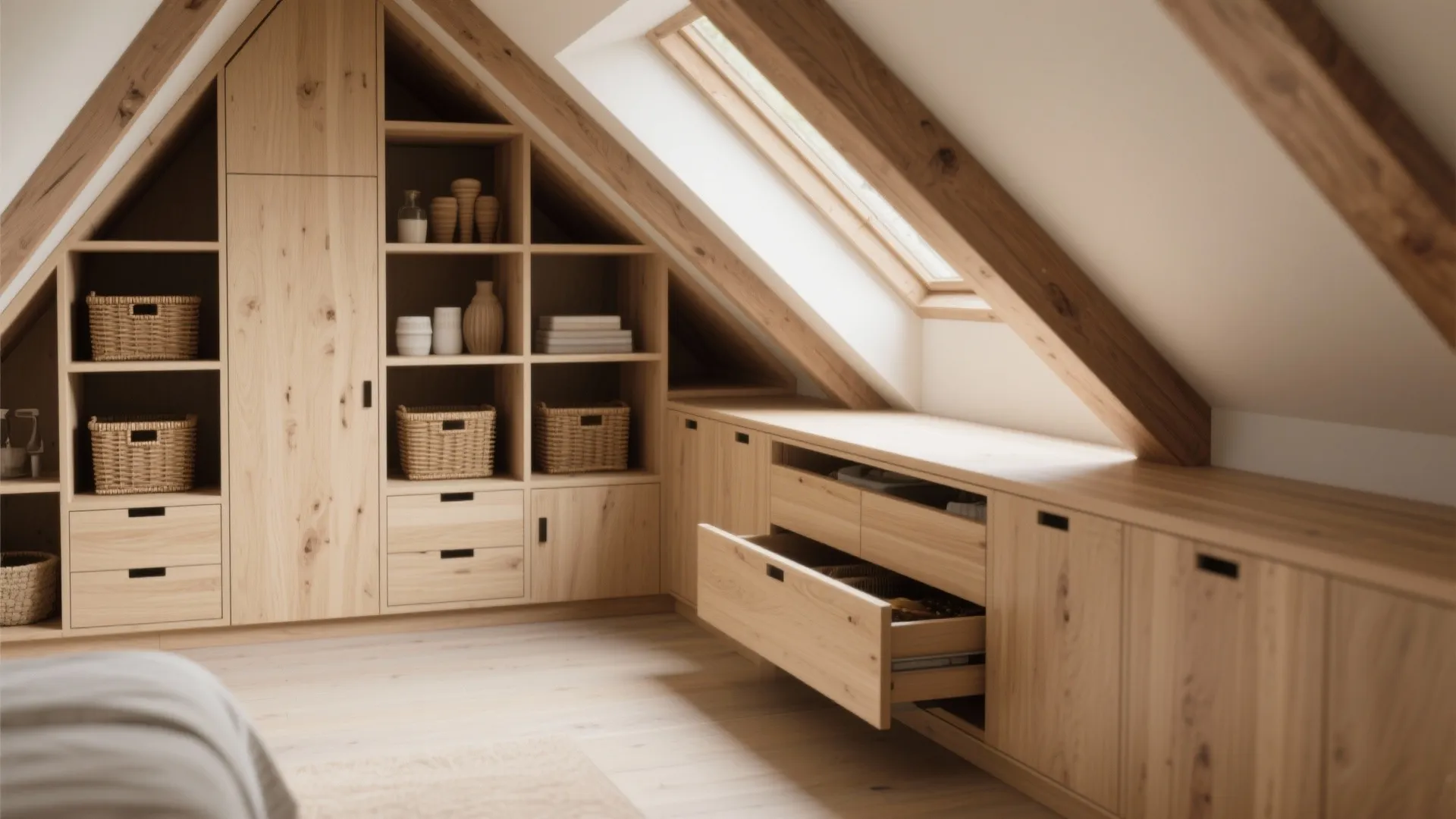 4. Integrated Storage in the A-Frame Eaves