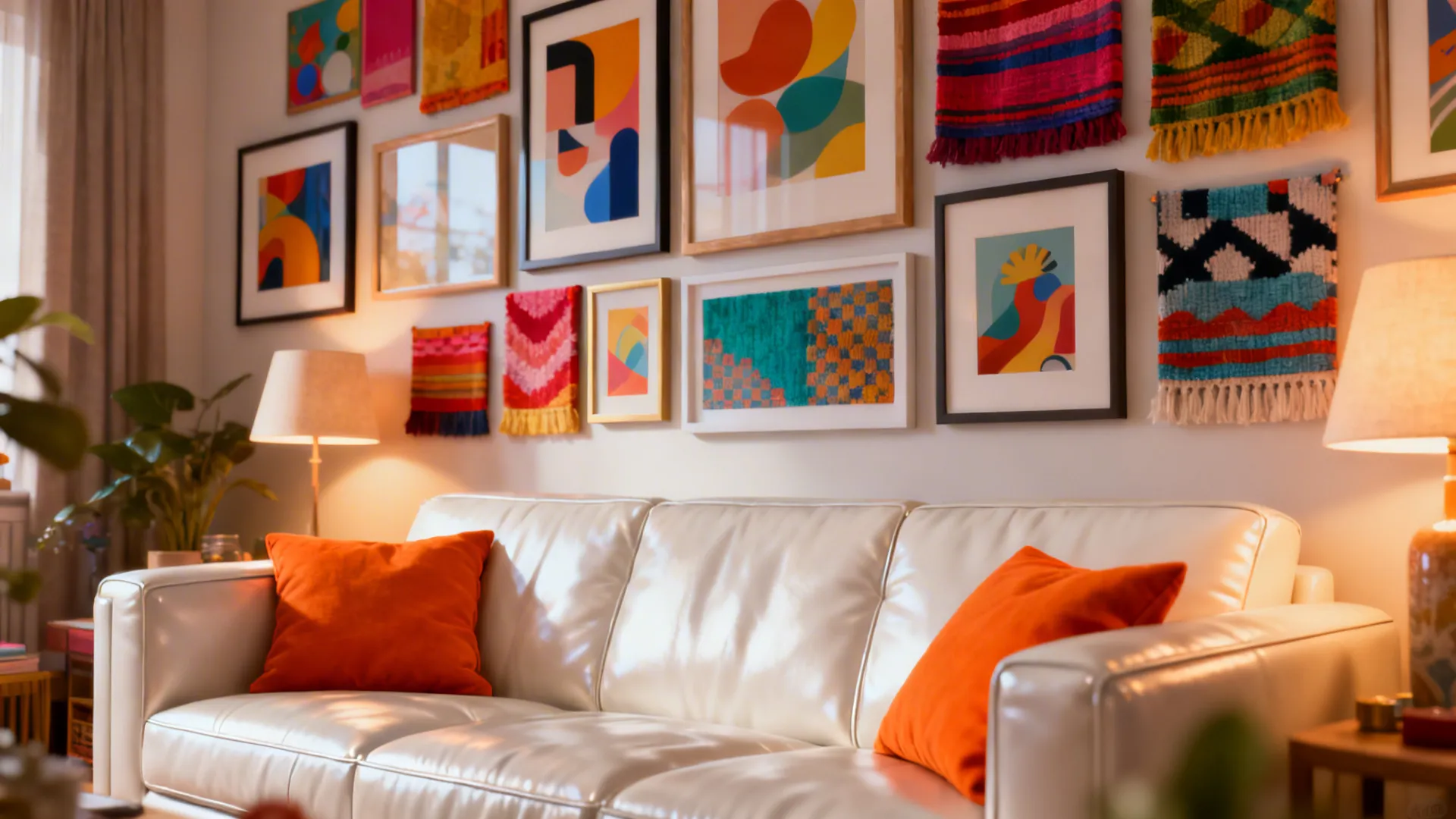 5. Eclectic Mix: Color Pops and Art