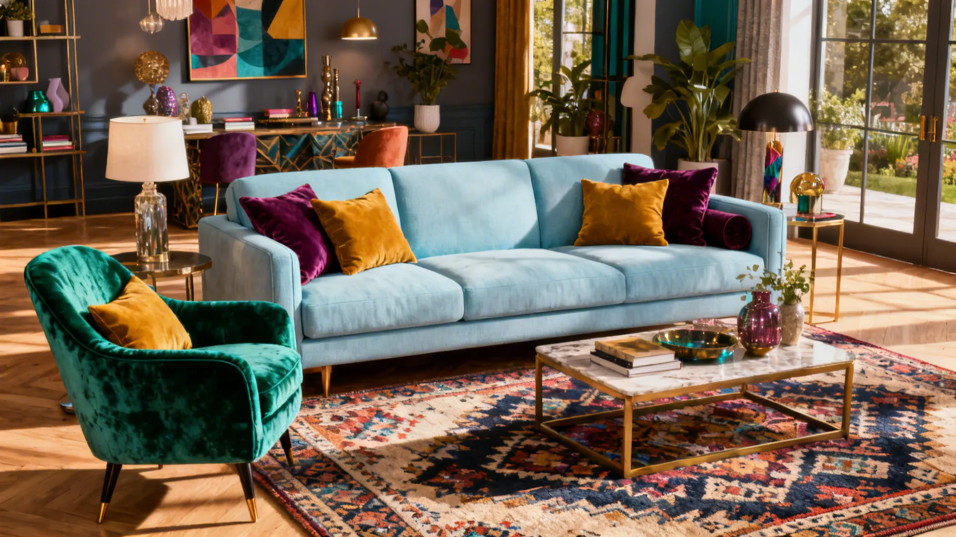 4. Playful Eclectic with Jewel Tones
