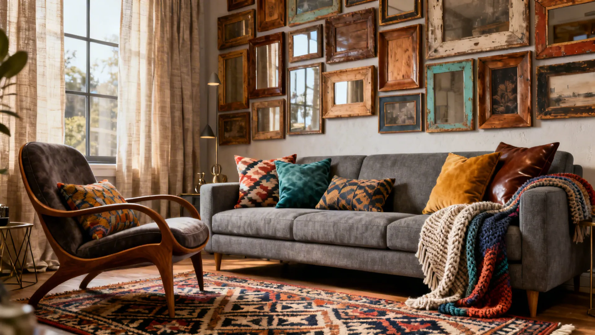 5. Eclectic Mix: Patterns and Vintage Finds