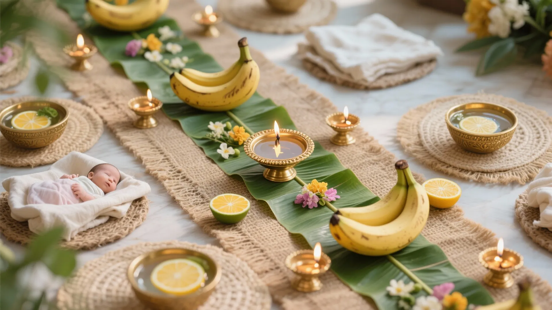 Eco-Friendly Decor: Natural Fibers, LED Diyas, and Reusables