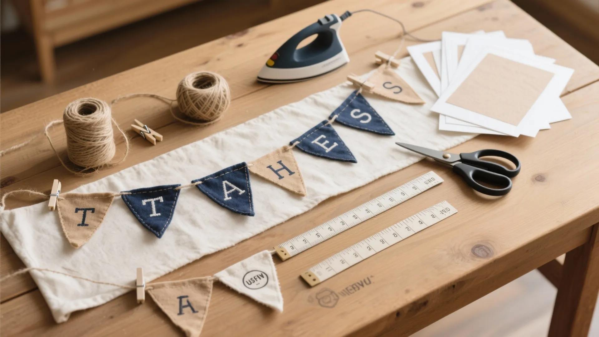 5) Sustainable DIY Accents (reusable banners and student-made art)