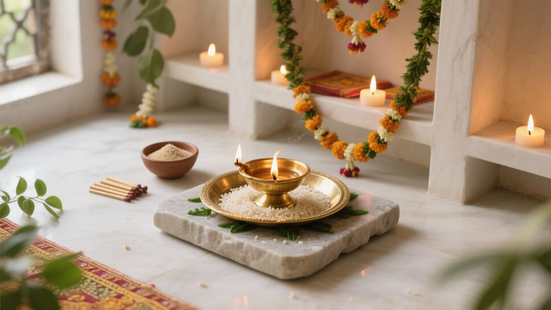 Eco-friendly decor and diya safety