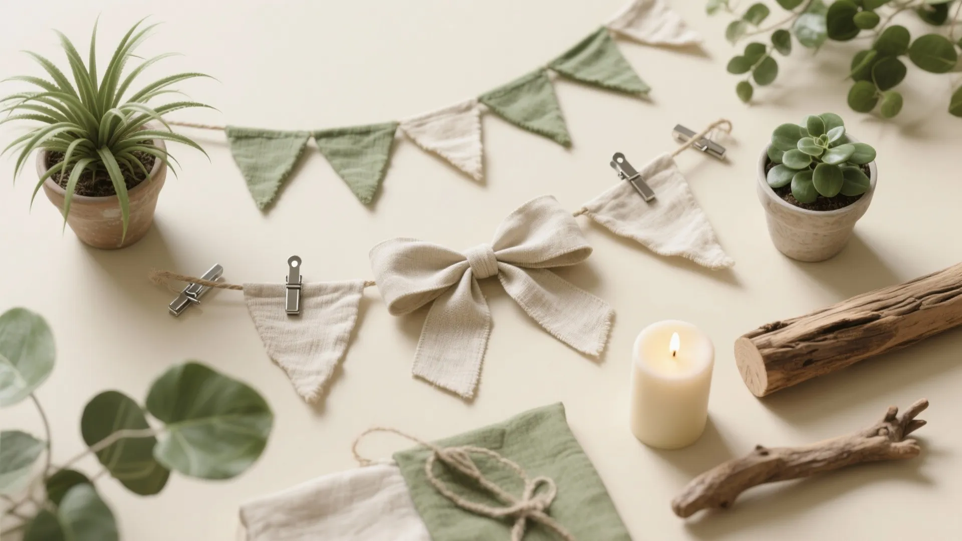 Eco-Friendly & Reusable: Fabrics, Potted Greens, and Rentals