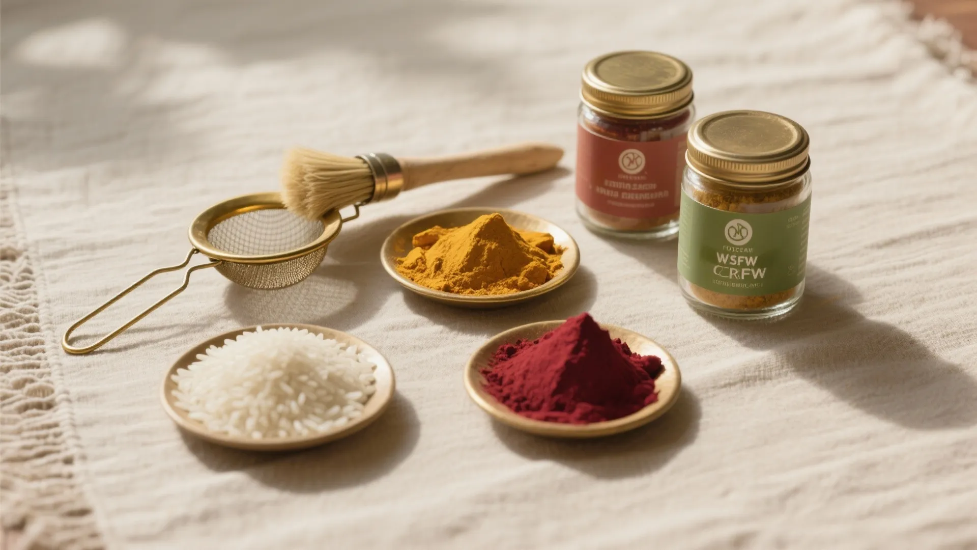 Earth-Friendly Rice Flour Palette with Natural Hues