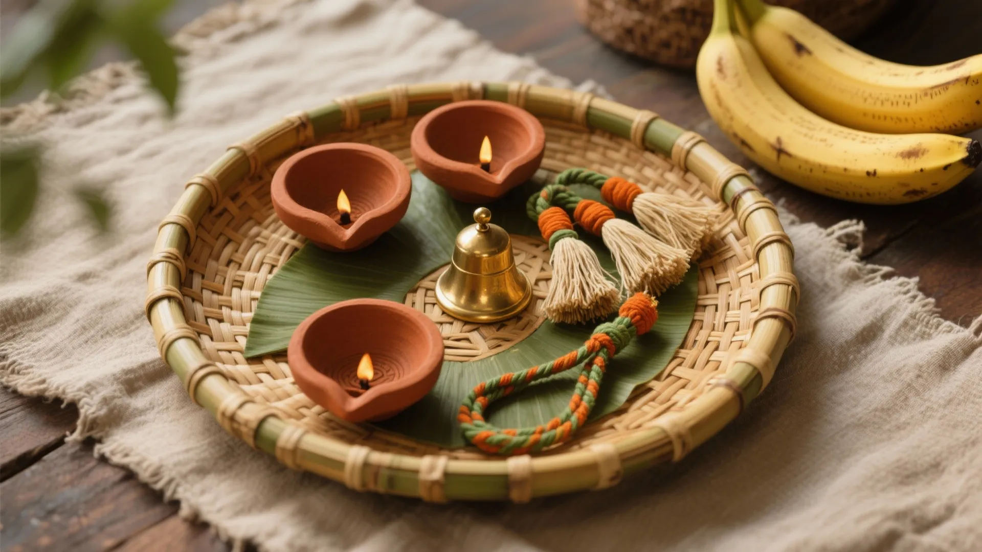 Sustainable Natural Materials: Bamboo, Terracotta, Banana Fiber