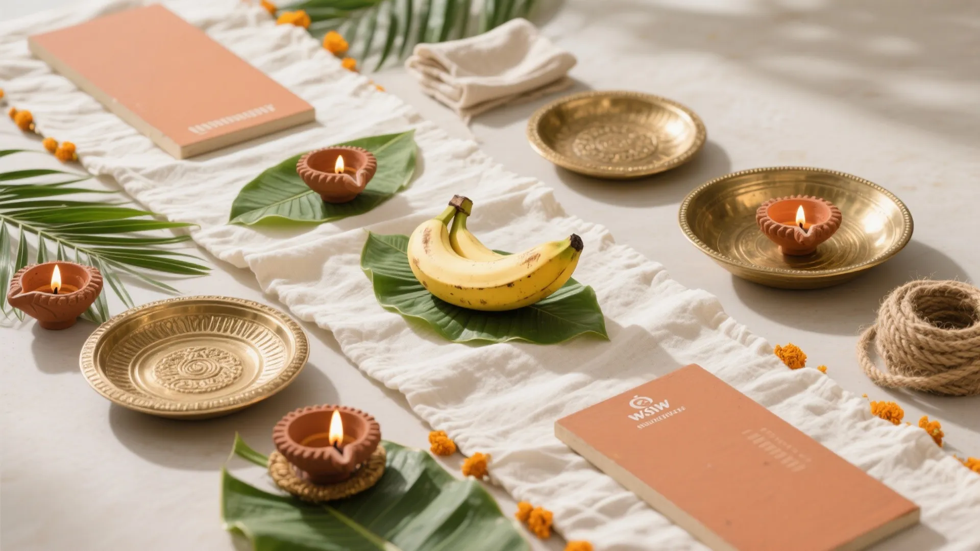 4) Eco‑Friendly Marathi Decor: Fabric Runners, Clay Diyas, Fresh Greens