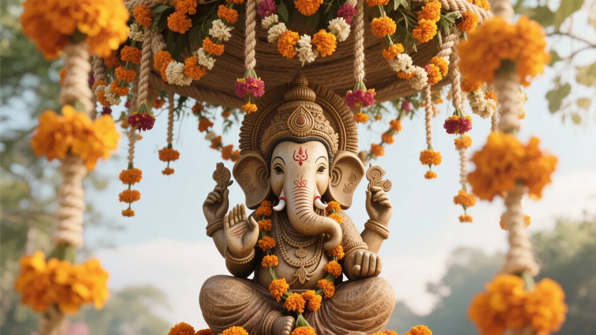 Eco-Friendly Floral Canopy