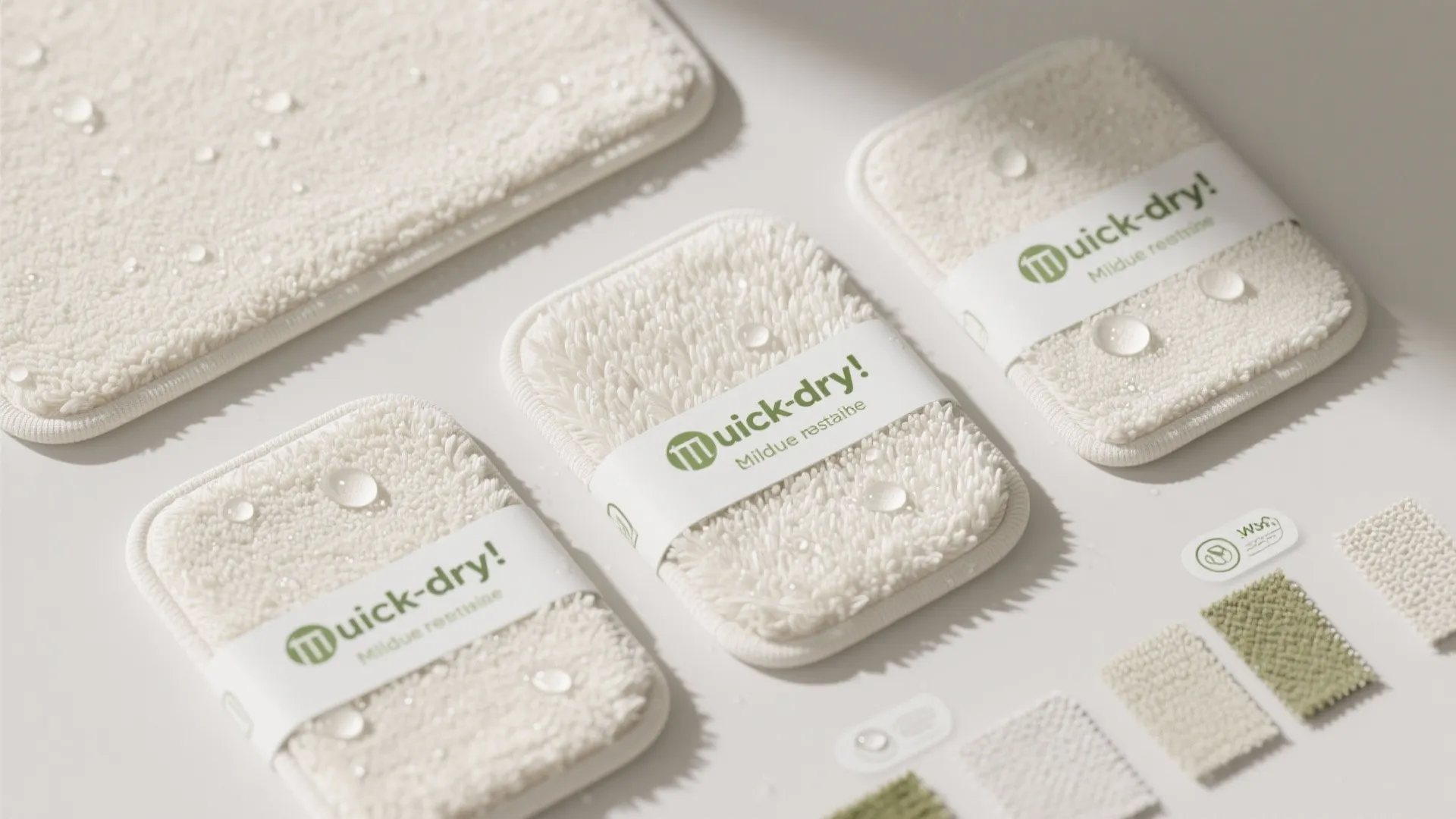 5. Eco-friendly off-white mats for humid bathrooms