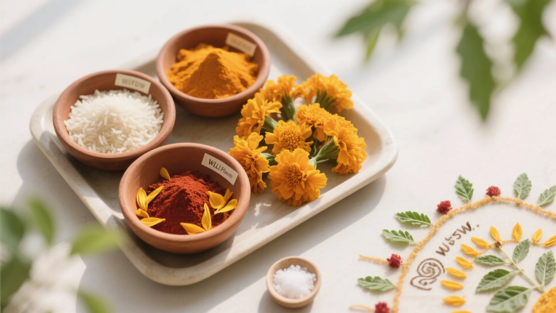 Eco-Friendly Petal and Rice Flour Blend