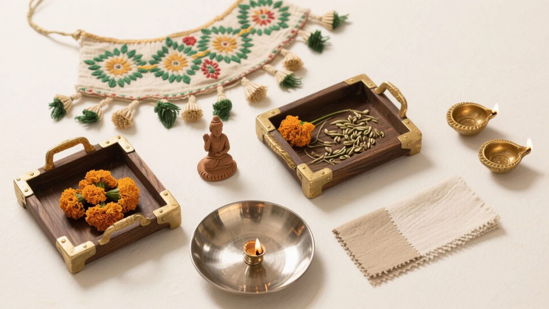 Eco-Smart Decor: Reusable Torans, Seed Idols, and Upcycled Trays