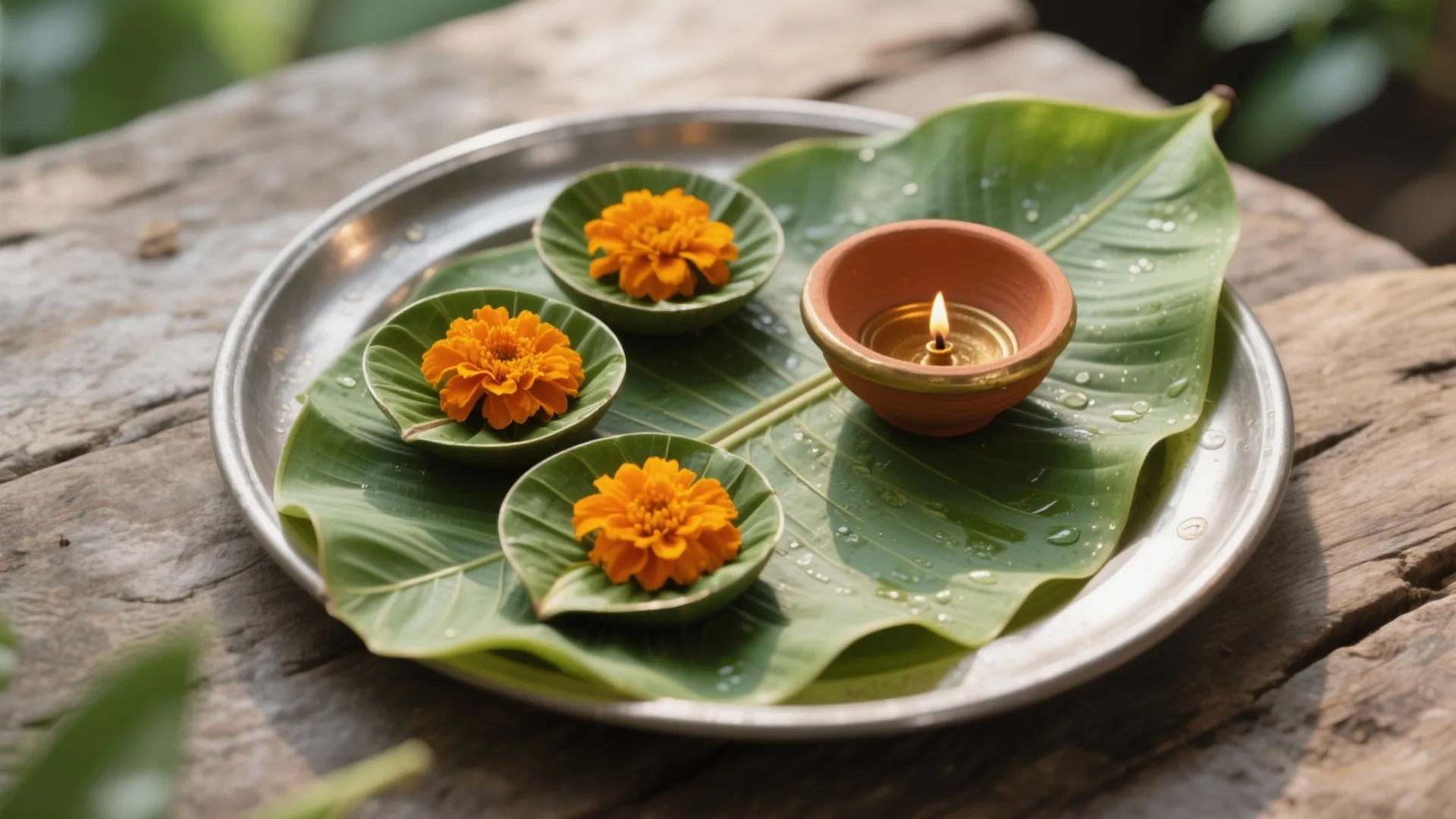 Nature-Forward, Eco Pooja Thali