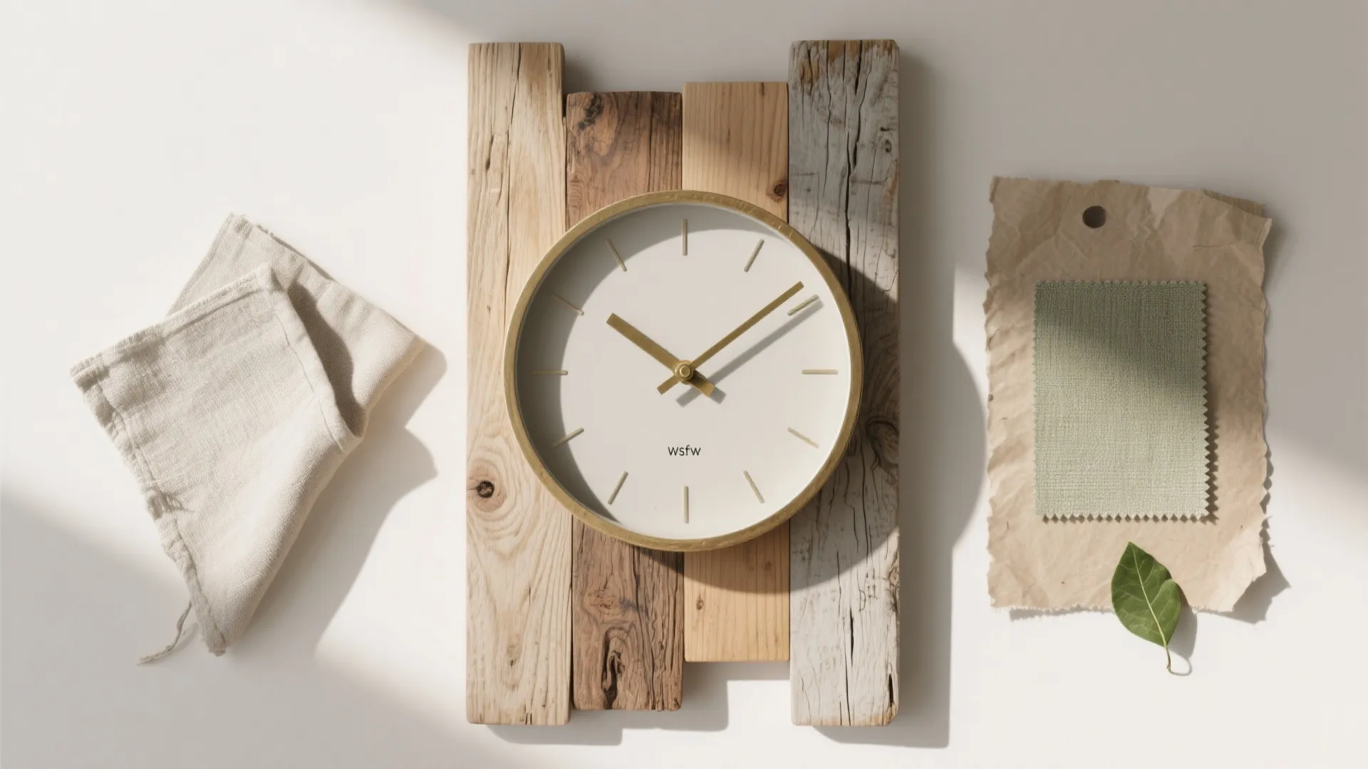 Sustainable Calm: Reclaimed or FSC Wood Clock