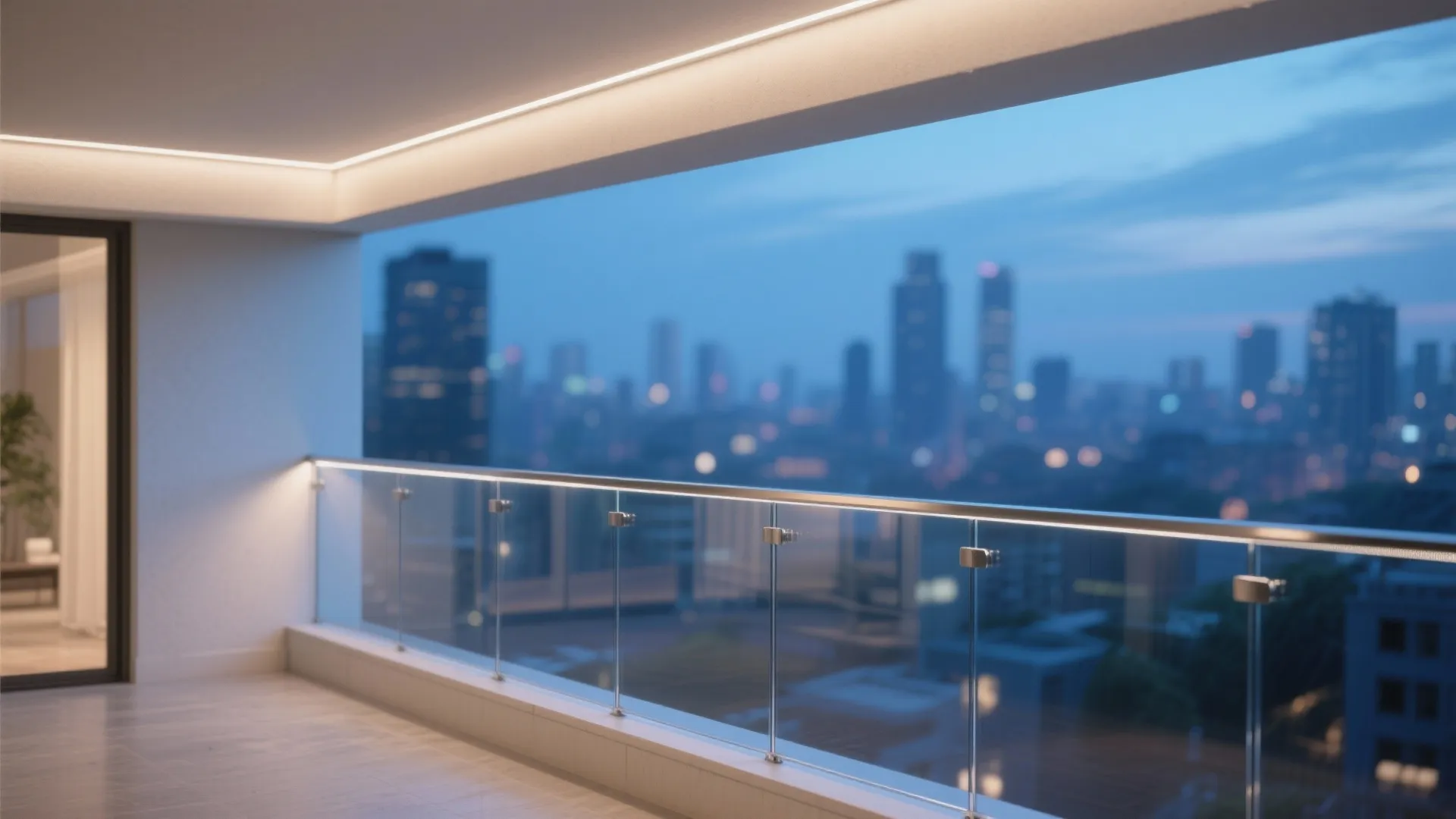 Glass Balustrade Edge Glow for Airy Depth