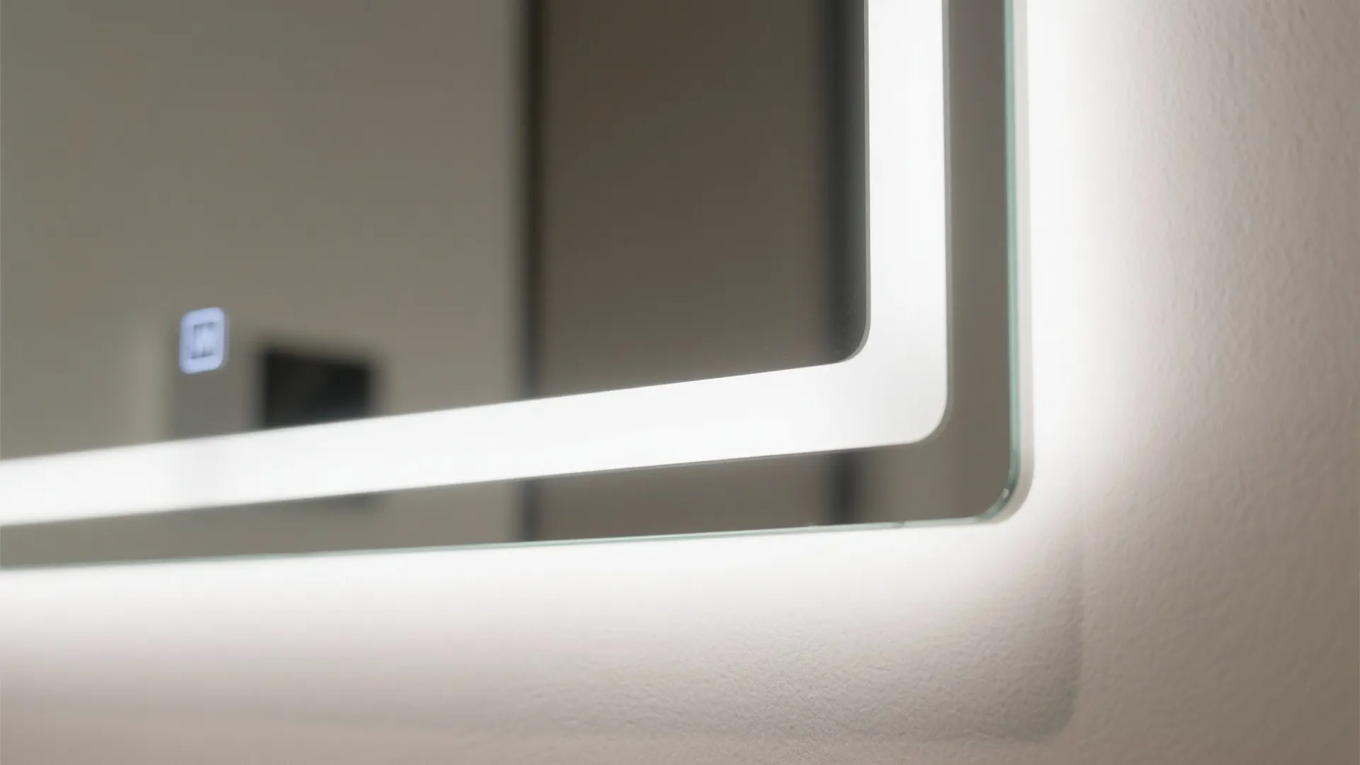 Edge-lit mirror panels as task lights