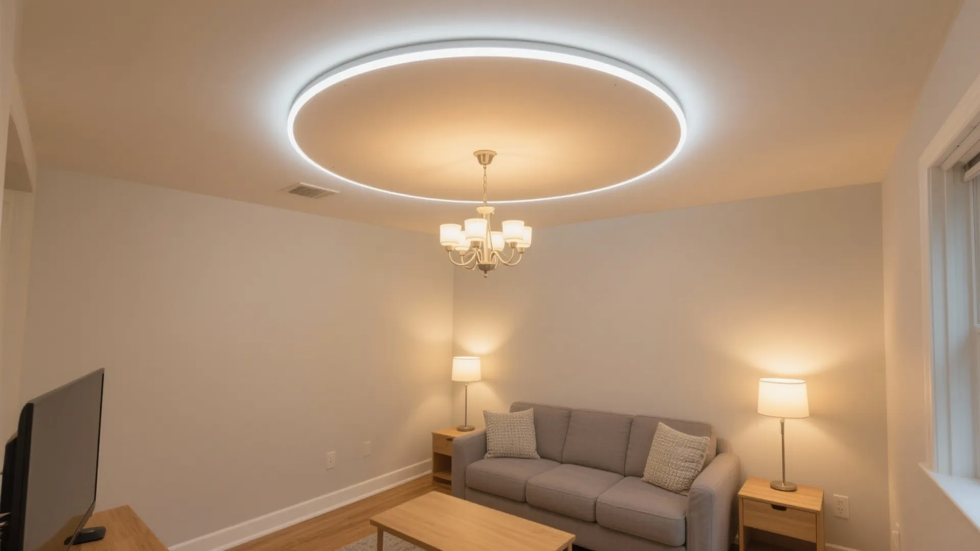 Statement flush mount with soft edges