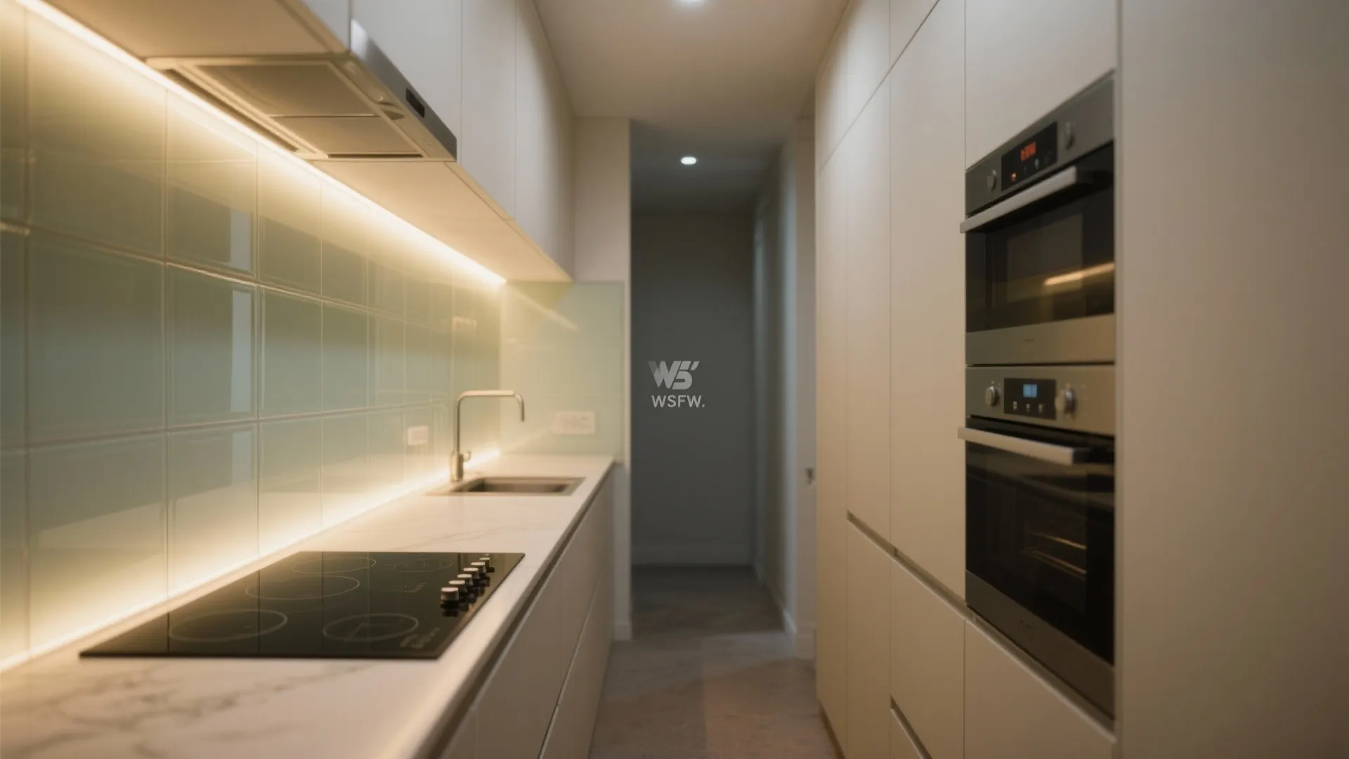 Glass Backsplash Glow for Depth