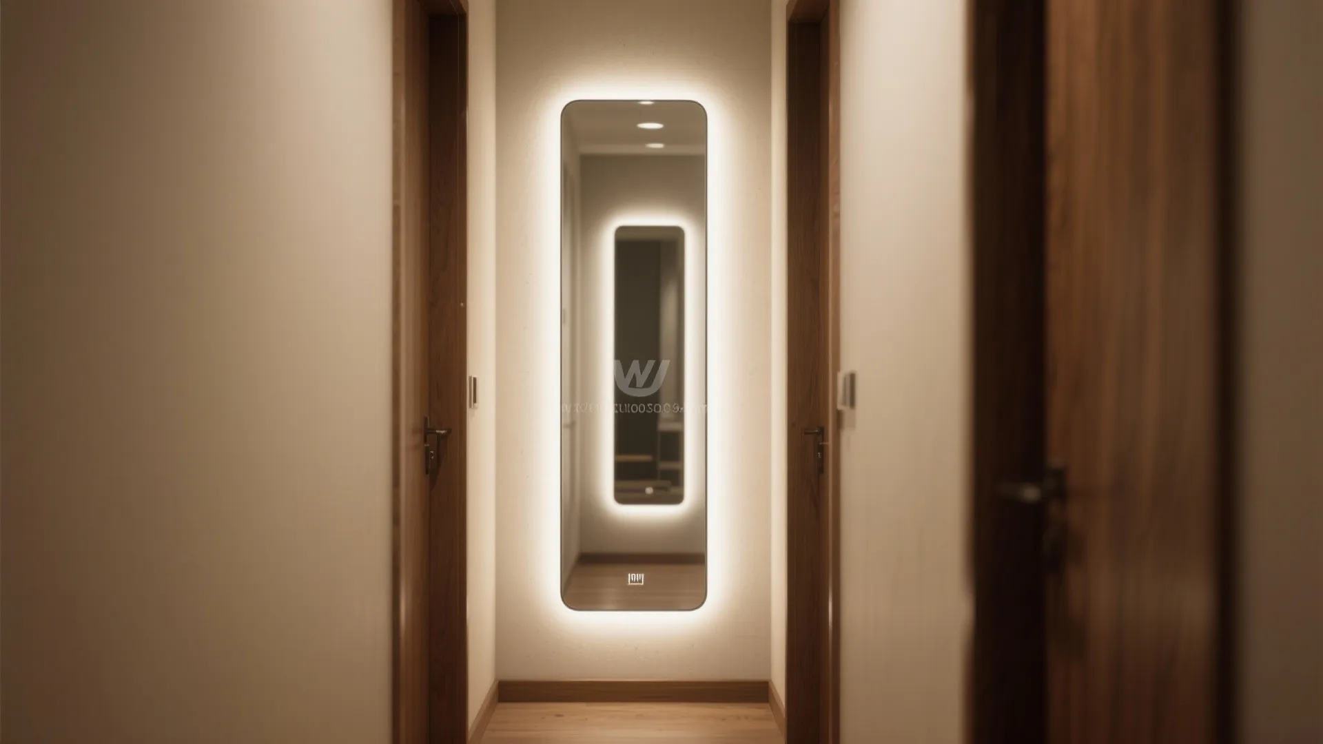 Edge-Lit Mirror Wall for Instant Brightness